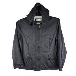 Womens Carolina Black Caolina Colours Hooded Jacket Full Zip Long Sleeve Lined L